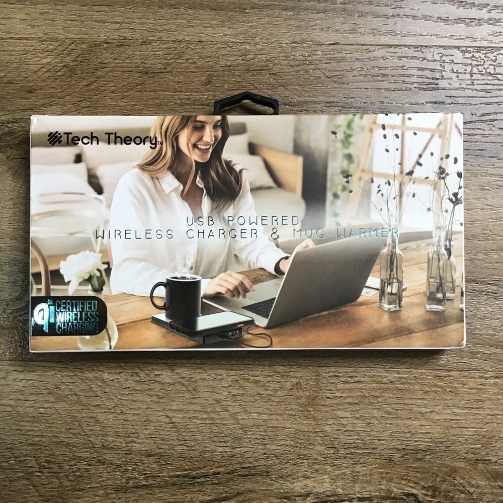New Aduro Tech Theory USB Powered Wireless Charger & Mug Warmer Desk O…